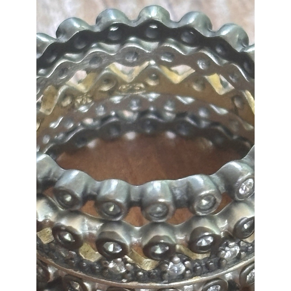 Freida Rothman Five Sterling Silver Stacking Rings Sizes 6-7 - Picture 6 of 16